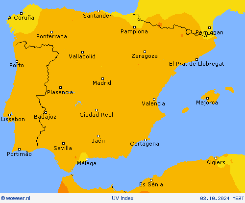 UV Index Weerkaarten