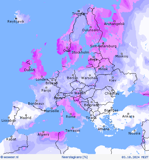 Neerslagkans Weerkaarten