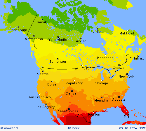 UV Index Weerkaarten