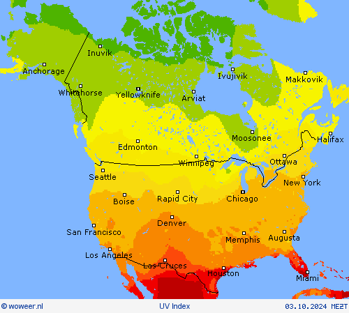 UV Index Weerkaarten