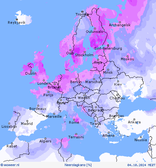 Neerslagkans Weerkaarten