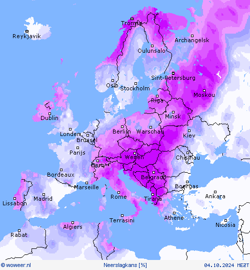 Neerslagkans Weerkaarten