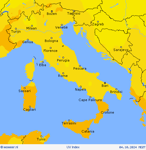 UV Index Weerkaarten