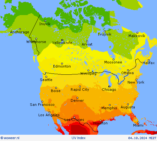 UV Index Weerkaarten