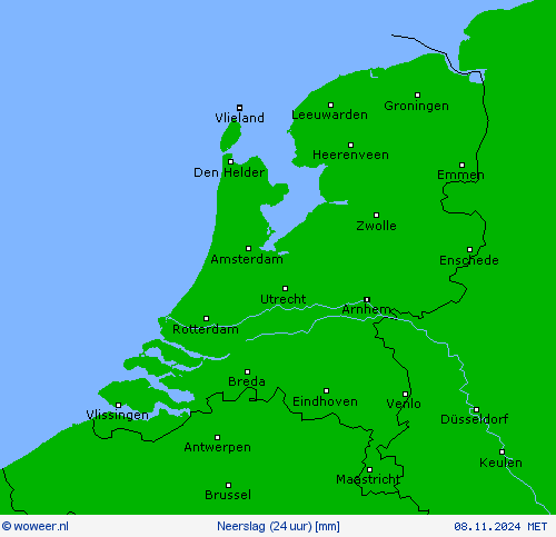 Neerslag (24 uur) Weerkaarten