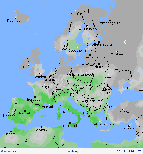 Zonneschijnduur Weerkaarten