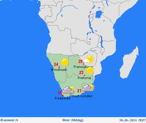 overzicht  Afrika Weerkaarten